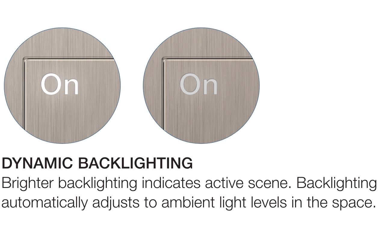 dynamic backlighting on palladiom controls